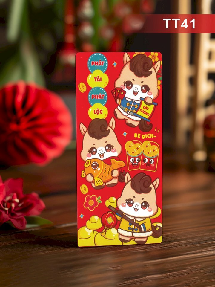 Thiết kế bao lì xì Xuân Phát Tài Phát Lộc - Mã TT41 - INKTS2658