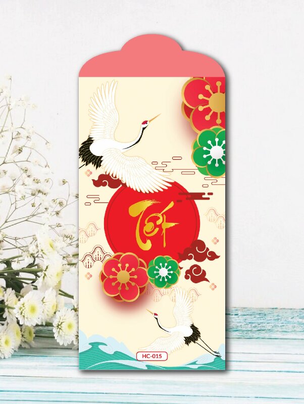 Thiết kế in bao lì xì Tết Song Hạc - Mã HC015 - INKTS2411