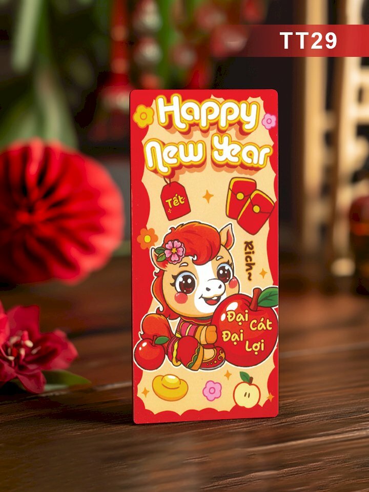 Thiết kế phong bao lì xì Chúc Mừng Năm Mới - Mã TT29 - INKTS2627