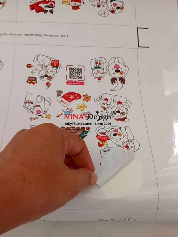 Xưởng in set sticker Giáng Sinh Noel cho thương hiệu thú cưng và thú y - INKTS2238