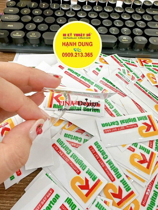 Xưởng in tem nhãn UV DTF dán siêu tiện lợi trên nhiều bề mặt (trừ vải) - INKTS2224