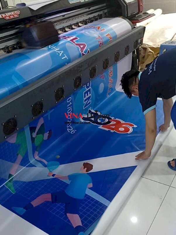 In backdrop giải đấu PickleBall từ bạt hiflex khổ lớn - INKTS2208