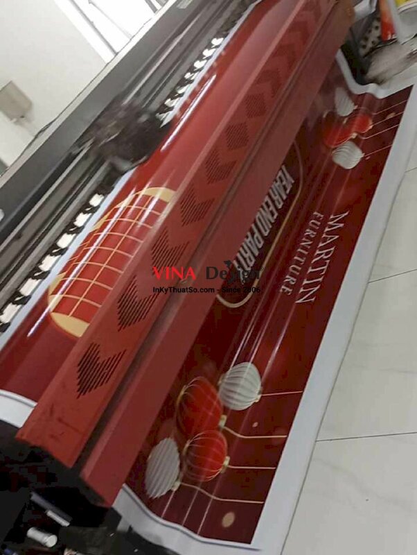 In backdrop sân khấu Year End Party (YEP) tiệc tổng kết cuối năm, bạt hiflex đế xám mực dầu - INKTS2546