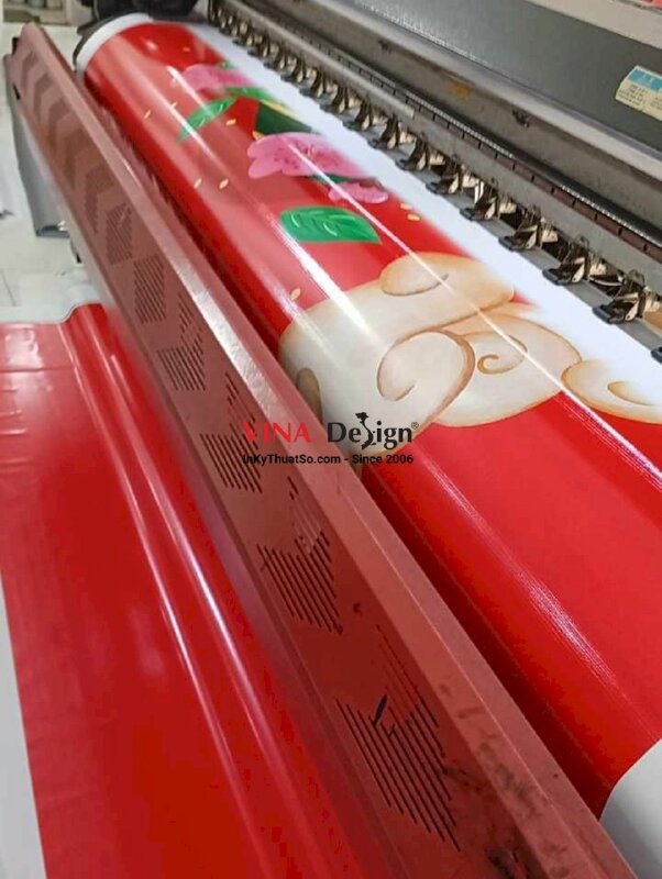 In background Chúc Mừng Năm Mới Tết Việt, in bạt hiflex đế xám, chừa biên - INKTS2260