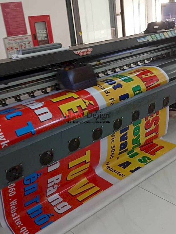 In băng rôn hội chợ hoa Tết người Việt, bandroll hiflex mực dầu, hàng gửi đi nước ngoài từ TPHCM - INKTS2270