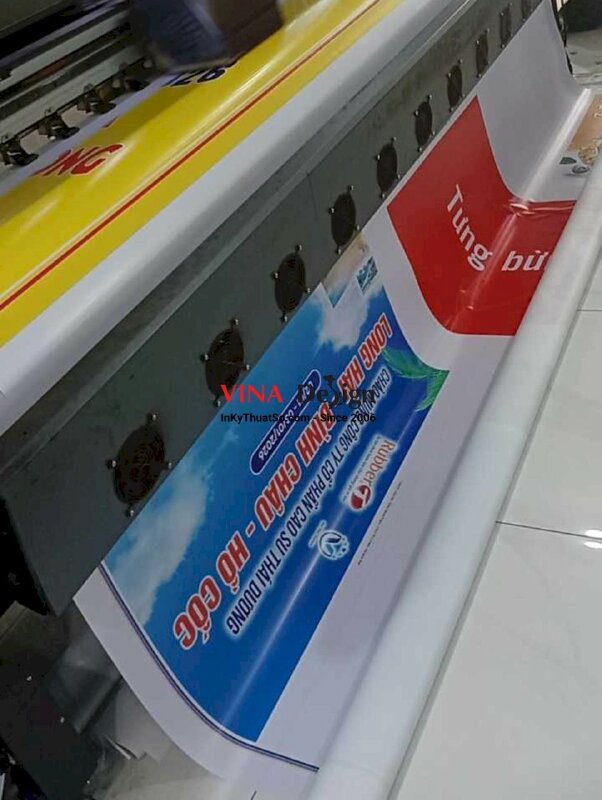 In băng rôn treo xe du lịch team building công ty, băng rôn ngang in bạt hiflex ngoài trời - INKTS2264