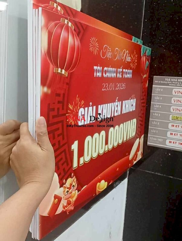 In bảng trao giải thưởng tại sự kiện tiệc tất niên, in Formex - INKTS2545