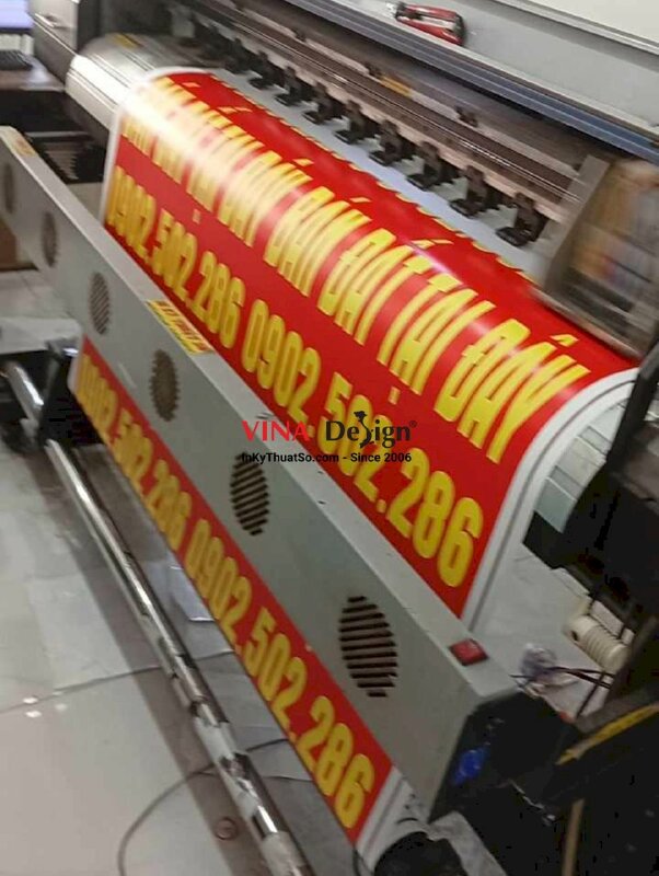 In banner Bán Đất Tại Đây kèm số điện thoại môi giới, in Decal khổ lớn dán tường - INKTS2257