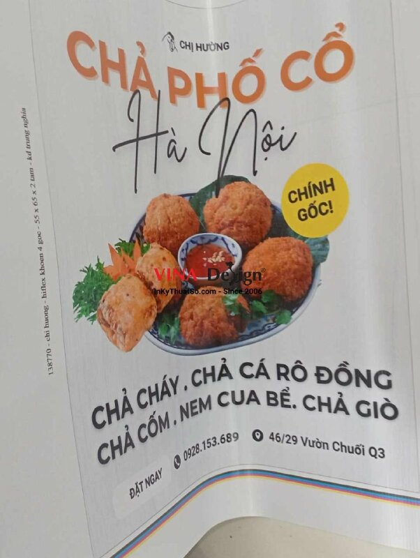In banner hiflex hình món ăn quán Chả Phố Cổ Hà Nội - INKTS2265