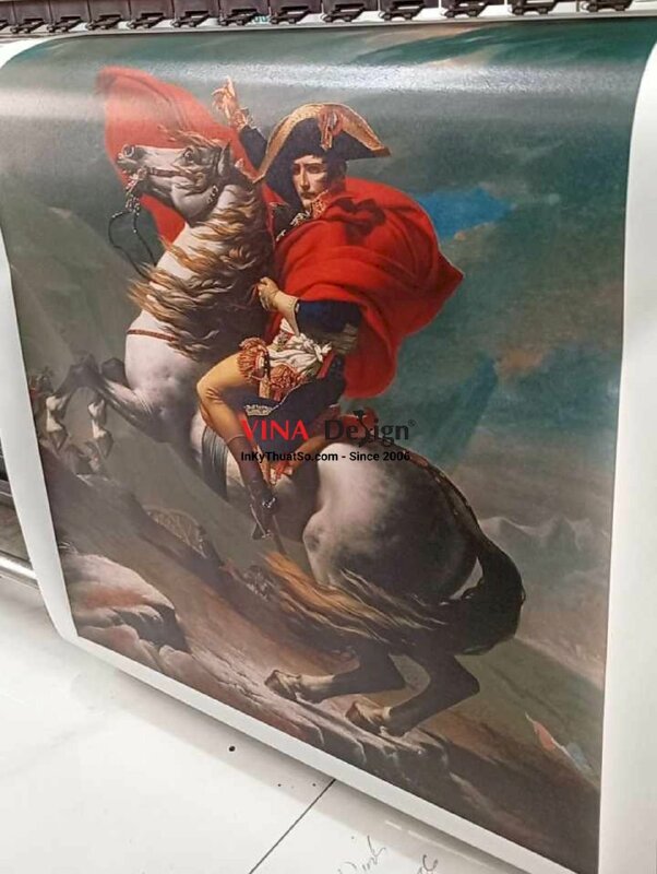 In Canvas bức tranh Napoleon cưỡi ngựa, in tranh sơn dầu trên nền vải bố Canvas khổ lớn - INKTS966