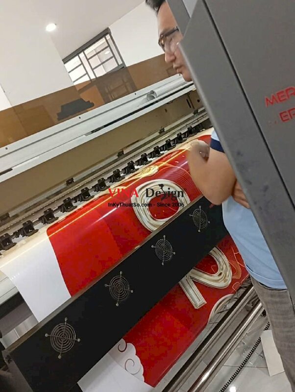 In Decal dán cửa kính ra vào trang trí Tết họa tiết linh vật năm, tone đỏ rực rỡ - INKTS2542