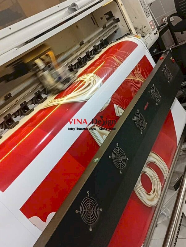 In Decal dán cửa kính ra vào trang trí Tết họa tiết linh vật năm, tone đỏ rực rỡ - INKTS2542