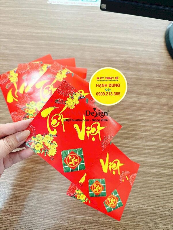 In nhãn giấy Bánh Chưng Bánh Tét Tết Việt, in tem nhãn giấy C150gsm in Offset - INKTS2261
