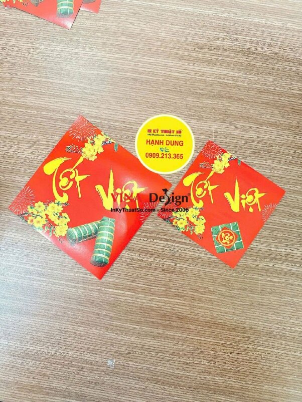 In nhãn giấy Bánh Chưng Bánh Tét Tết Việt, in tem nhãn giấy C150gsm in Offset - INKTS2261