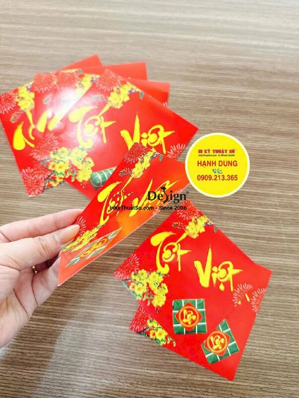 In nhãn giấy Bánh Chưng Bánh Tét Tết Việt, in tem nhãn giấy C150gsm in Offset - INKTS2261