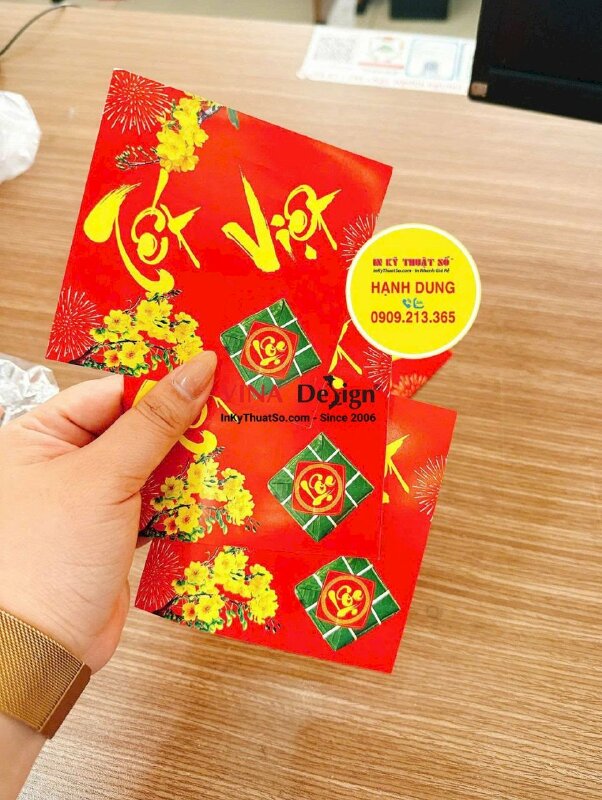 In nhãn giấy Bánh Chưng Bánh Tét Tết Việt, in tem nhãn giấy C150gsm in Offset - INKTS2261