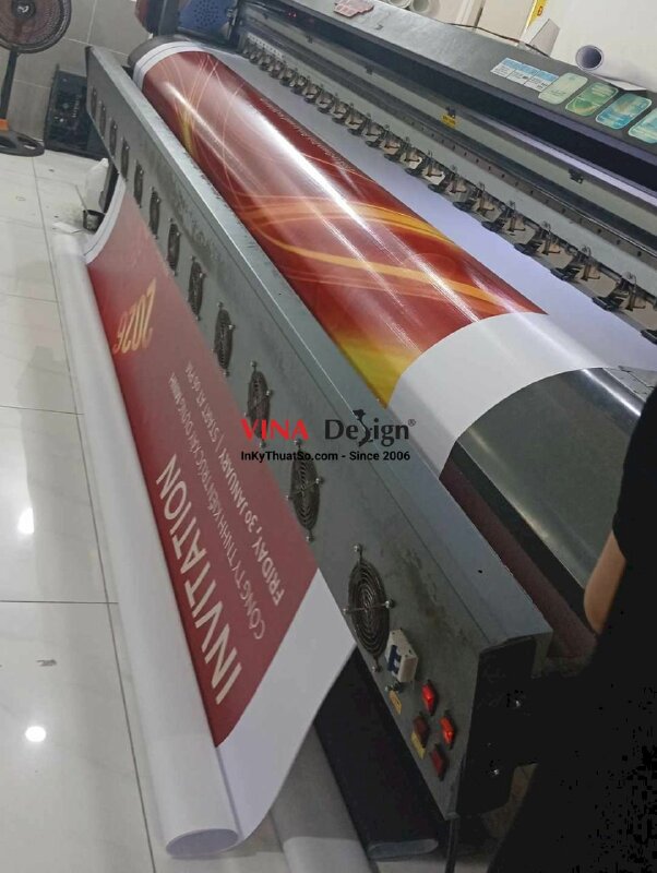 In phông nền sân khấu backdrop Year End Party cho công ty kiến trúc xây dựng, in bạt hiflex - INKTS2537