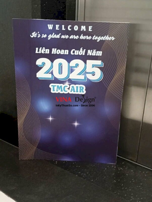 In poster Format bảng chào mừng khách đến với Tiệc Liên Hoan Cuối Năm - INKTS2541