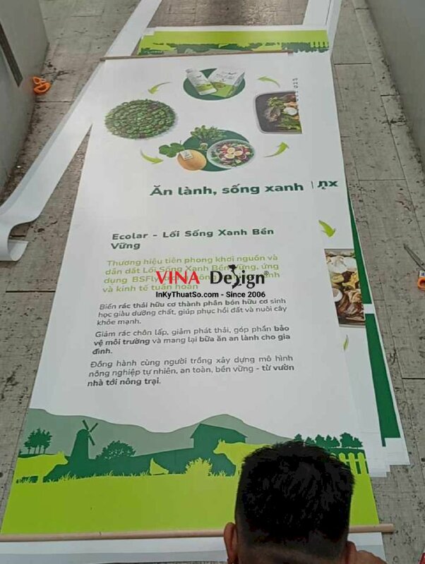 In Poster nẹp gỗ giới thiệu sản phẩm phân bón hữu cơ, in Canvas nẹp gỗ 2 đầu treo tường - INKTS2572