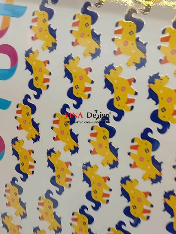 In sticker UV DTF linh vật năm Bính Ngọ - INKTS2549