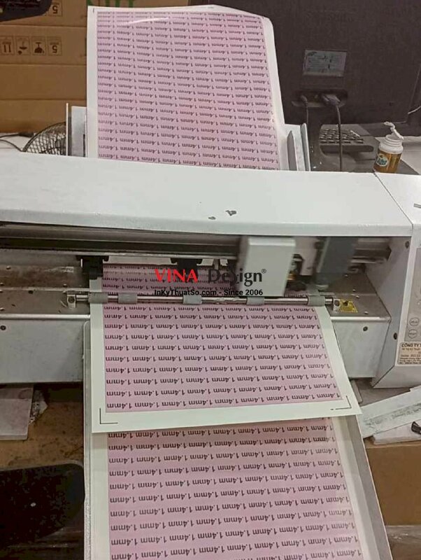 In tem giấy thông số kích thước độ dày 1.4mm, không màng, bế hình chữ nhật - INKTS2363