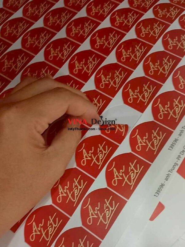 In tem PP đế giấy cán mờ, có bế làm tem nhãn Tết dán quà Tết, sản phẩm Tết - INKTS2222