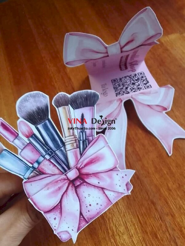 In tờ rơi tag gấp bế theo file hình bông hoa, nơ, bướm, trái cây, cake, nail, makeup - INKTS2360