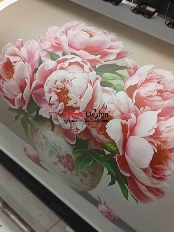 In tranh Canvas Hoa Mẫu Đơn, có đóng khung theo yêu cầu - INKTS2359