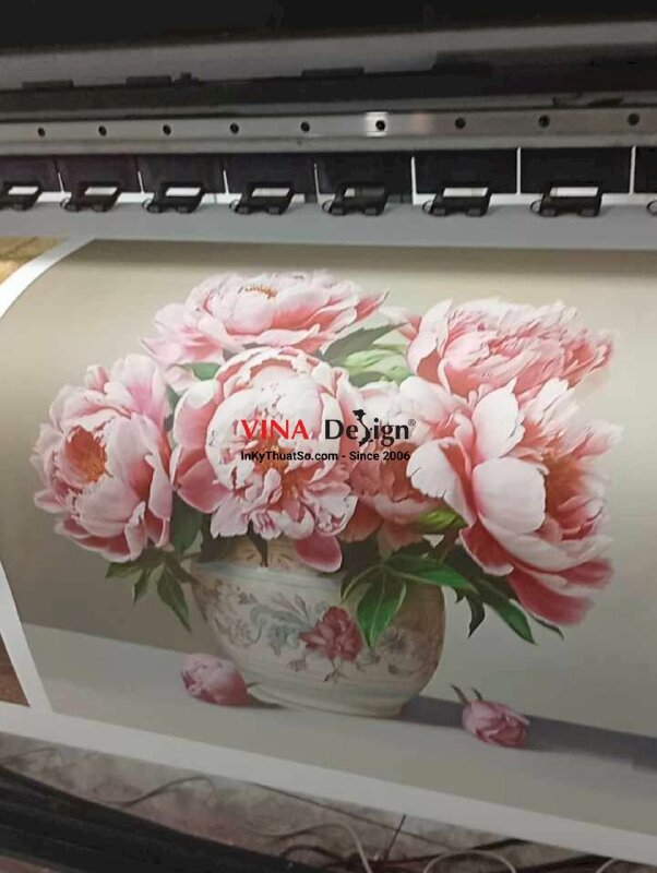 In tranh Canvas Hoa Mẫu Đơn, có đóng khung theo yêu cầu - INKTS2359