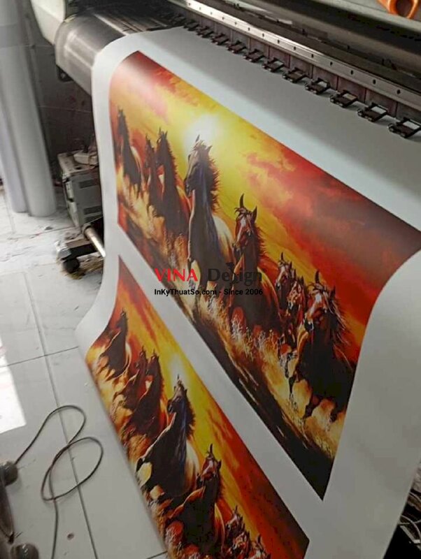 In tranh Mã Đáo Thành Công vải Canvas mực dầu khổ lớn - INKTS2356