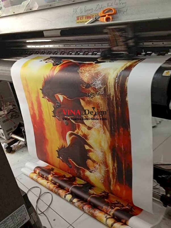 In tranh Mã Đáo Thành Công vải Canvas mực dầu khổ lớn - INKTS2356