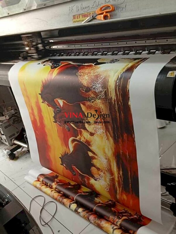 In tranh Mã Đáo Thành Công vải Canvas mực dầu khổ lớn - INKTS2356