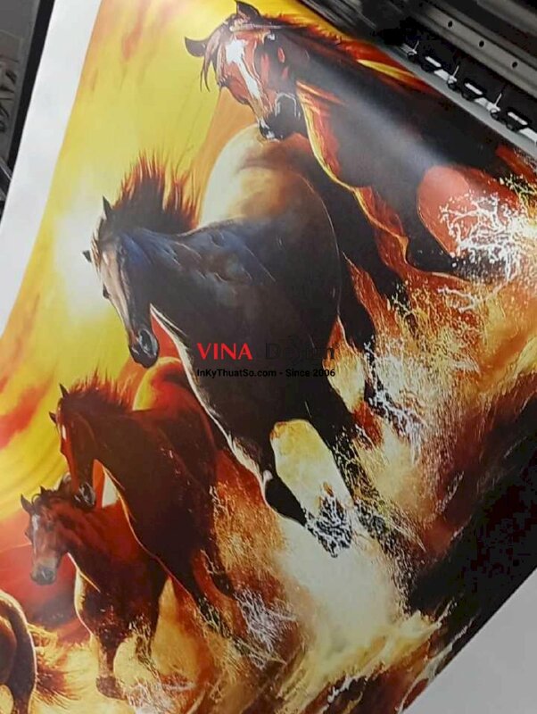 In tranh Mã Đáo Thành Công vải Canvas mực dầu khổ lớn - INKTS2356