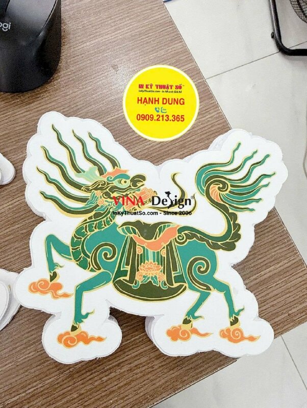 Làm mô hình Tứ Linh: Long - Lân - Quy - Phụng - in Formex 3li cắt CNC theo file - INKTS2552