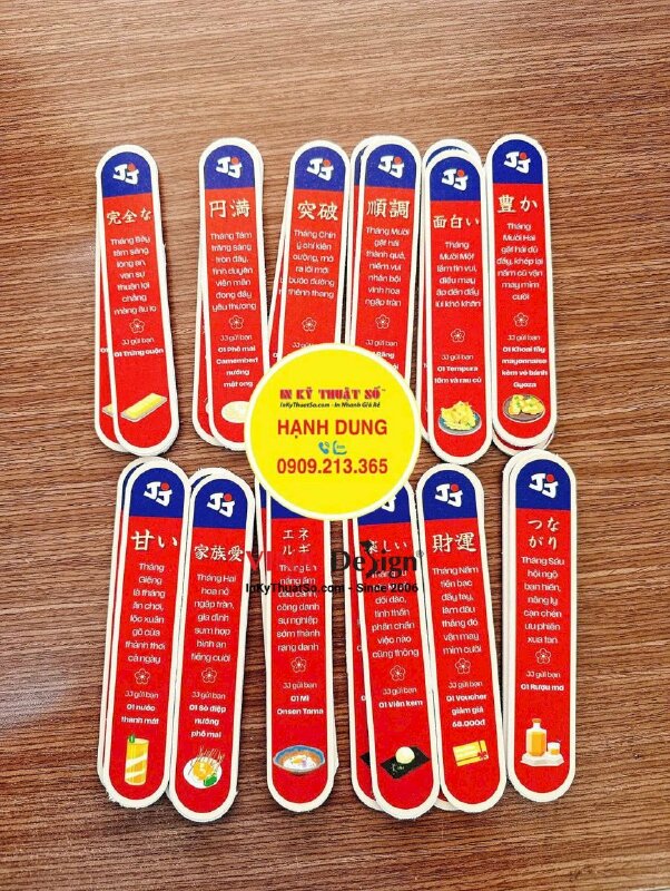 Làm quẻ xăm may mắn Format, ấn phẩm rút thăm khuyến mãi tại cửa hàng - INKTS2555