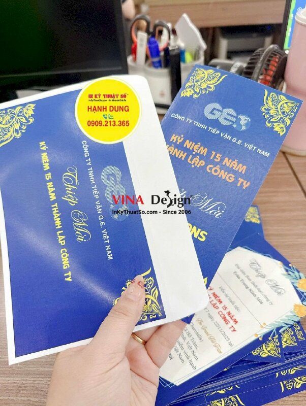 Set bao thư & thiệp mời kỷ niệm 15 năm thành lập công ty - INKTS2553