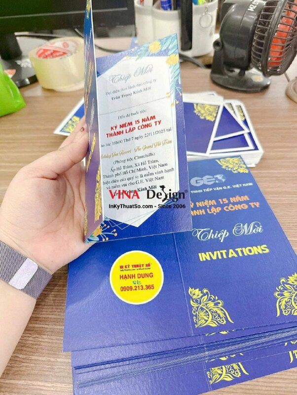 Set bao thư & thiệp mời kỷ niệm 15 năm thành lập công ty - INKTS2553