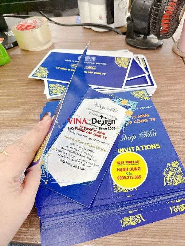 Set bao thư & thiệp mời kỷ niệm 15 năm thành lập công ty - INKTS2553