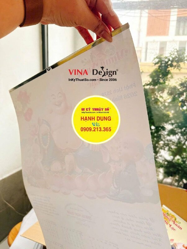Xưởng in lịch Phật giáo, Phật lịch 1 tờ 40cm x 60cm, nẹp thiếc treo tường cho Tịnh Xá - INKTS2556