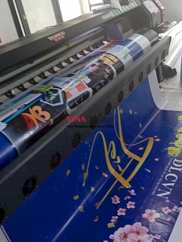 In backdrop Tết tone xanh dương, in bạt hiflex khổ lớn - INKTS2715