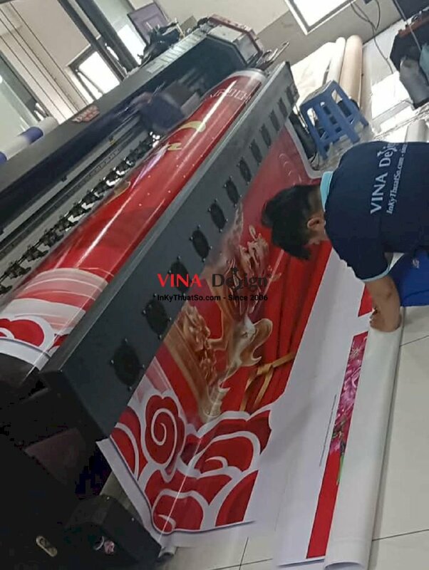 In background sân khấu tiệc tất niên công ty, bạt hiflex mực dầu - INKTS2731