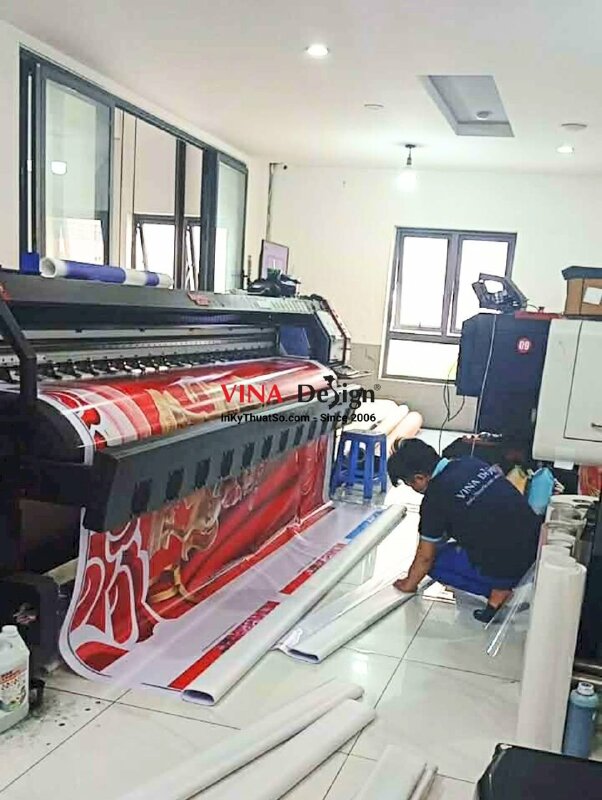 In background sân khấu tiệc tất niên công ty, bạt hiflex mực dầu - INKTS2731