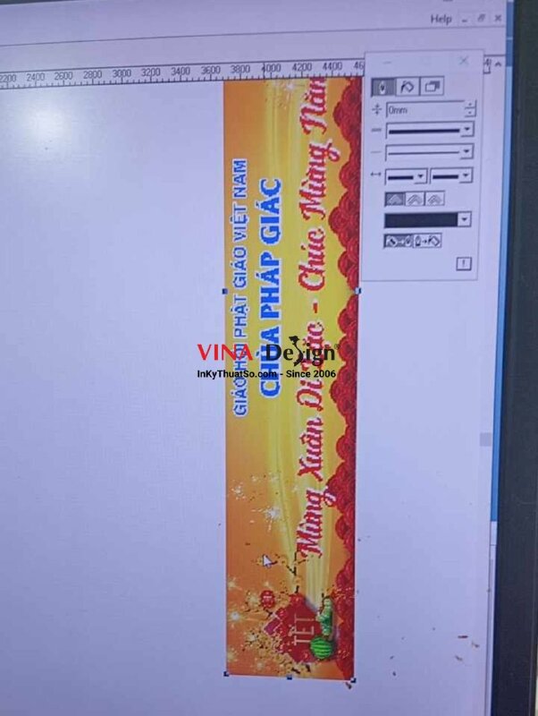 In băng rôn Tết Mừng Xuân Di Lặc cho nhà Chùa - INKTS3565