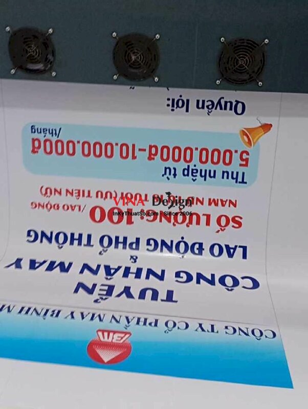 In băng rôn tuyển dụng công nhân may, in bạt hiflex mực dầu khổ lớn treo ngoài trời - INKTS2735