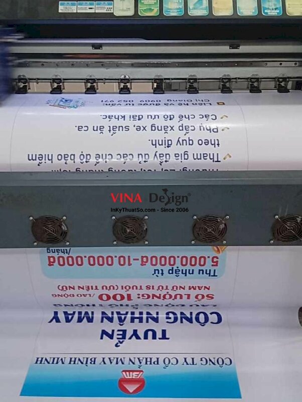 In băng rôn tuyển dụng công nhân may, in bạt hiflex mực dầu khổ lớn treo ngoài trời - INKTS2735