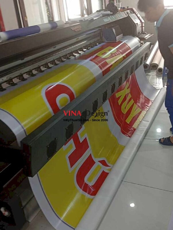 In banner ngang quảng cáo ngoài trời, in bạt hiflex mực dầu khổ lớn - INKTS2716