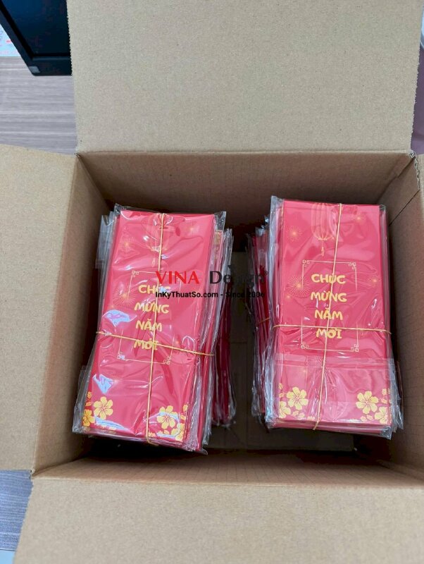In bao lì xì cho tiệm gội đầu dưỡng sinh, bế dán khuôn chuẩn bao nhỏ 7.3cm x 16cm x nắp 1.5cm - INKTS2713