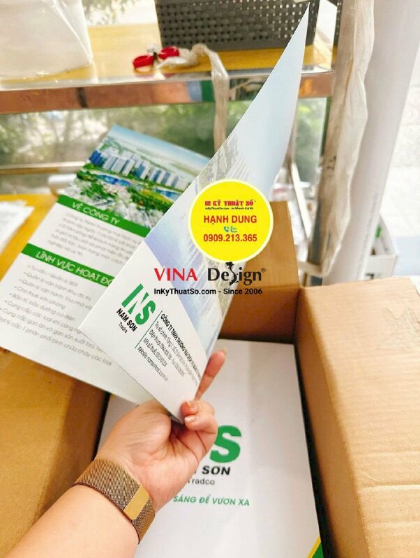 In bìa hồ sơ Folder kẹp tài liệu, hợp đồng cho công ty quản lý & cho thuê bất động sản - INKTS2710