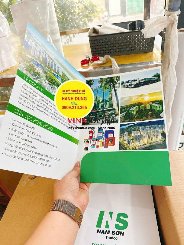 In bìa hồ sơ Folder kẹp tài liệu, hợp đồng cho công ty quản lý & cho thuê bất động sản - INKTS2710