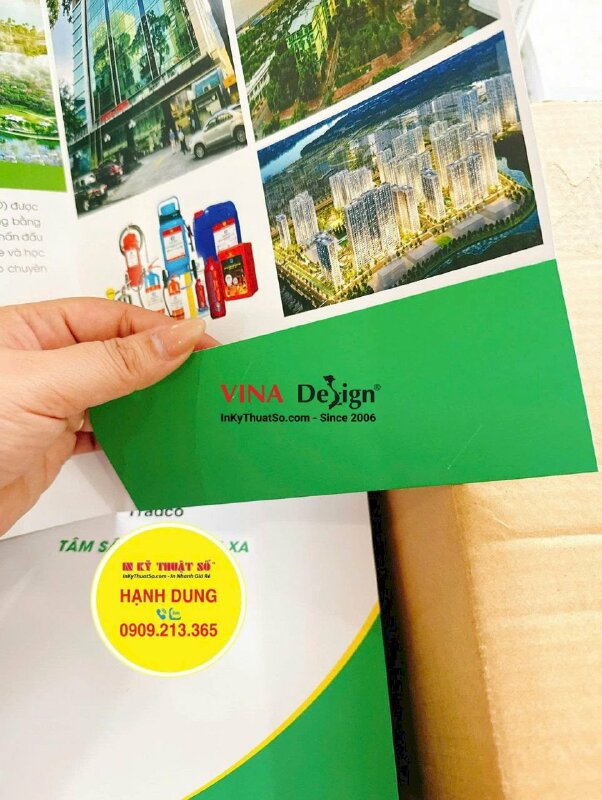 In bìa hồ sơ Folder kẹp tài liệu, hợp đồng cho công ty quản lý & cho thuê bất động sản - INKTS2710